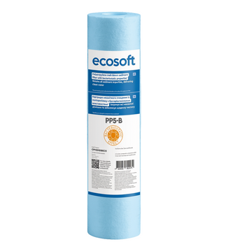 Картридж из вспененного полипропилена с бактериостатическим эффектом Ecosoft 2,5&laquo;x10&raquo; 5 мкм CPV25105BECO фото