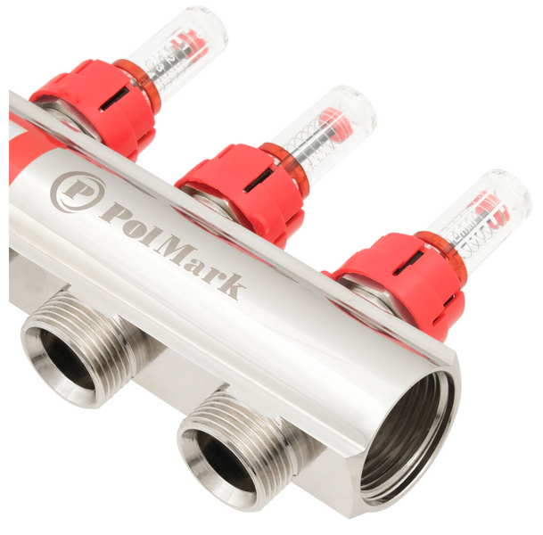 Коллектор PLM 1"x3/4" 11 выхода с термоклапанами и расходомерами PBMF111 89862 фото