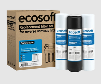 Комплект картриджів Ecosoft 1-2-3 для фільтрів зворотного осмосу (CPV3ECOSTD) CPV3ECOSTD фото