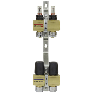 Колекторний блок з витратомірами Raftec GOLD 1"х2 LCR-1.2(Латунь) 56995 фото