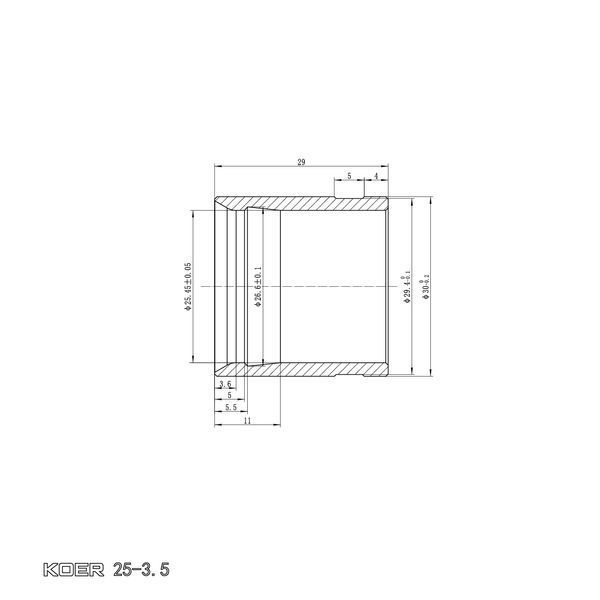 Гільза монтажна насувна Koer KA.S25 - 25-3.5mm KR4901 фото