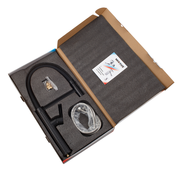 Змішувачь для умивальника MX Premium Oliwer 017 Black Reflector Black Німеччина 5 років гарантії MI6966 фото