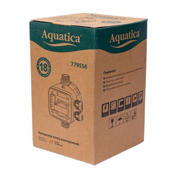 Контролер тиску електронний 1.1кВт &Oslash;1"+розетка AQUATICA (779556) 779556 фото