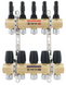 Коллекторный блок с расходомерами Raftec GOLD 1"х5 LCR-1.2(Латунь) 56998 фото 2