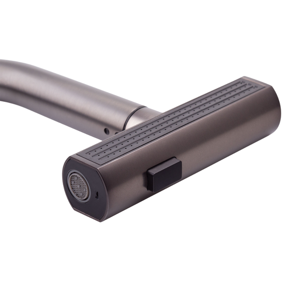 Змішувачь для умивальника MX Premium Hammer 014 Graphite з висувним виливом Німеччина 5 років гарантії MI6955 фото
