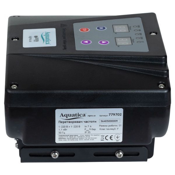 Перетворювач частоти 1~220В &times; 1~220В до 1.1кВт + датчик тиску AQUATICA (AVF-1.1M) (779702) 779702 фото