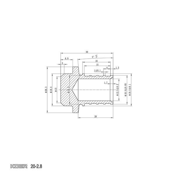 Заглушка Koer KA.P20 - 20(2.8mm) KR4898 фото
