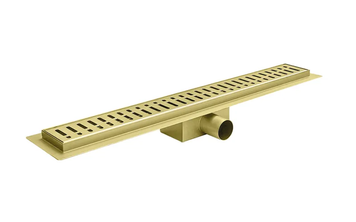 Душовий трап з нержавіючої сталі SUS304 KP Czech FD35-70x800-Brushed Gold AC0719 фото
