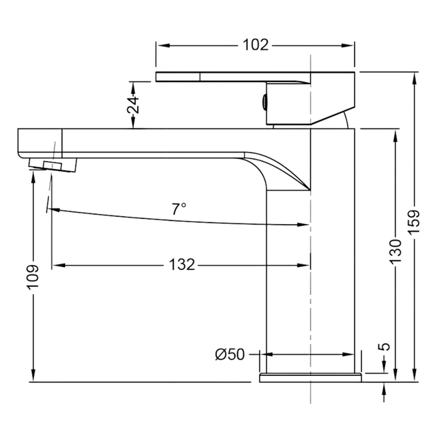 Змішувач для умивальника KP Czech KB-10030-01 Німеччина 5 років гарантії KR5424 фото