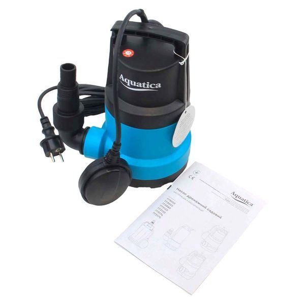 Насос дренажний садовий 0.75кВт Hmax 9.5м Qmax 220л/хв (част. до 5мм) AQUATICA (773125) 773125 фото