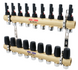 Коллекторный блок с расходомерами Raftec GOLD 1"х9 LCR-1.2(Латунь) 57002 фото 3
